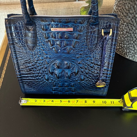 Brahmin Small Caroline NWT in Sapphire Blue Top Handle Satchel Never Carried - Picture 7 of 10